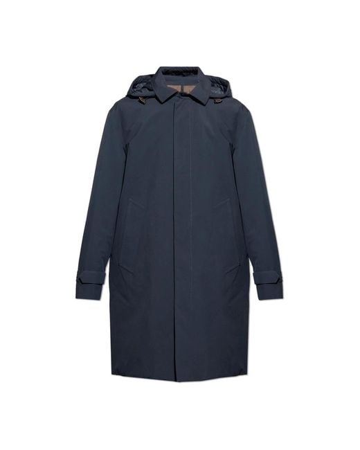 Moncler Blue Down Coats for men
