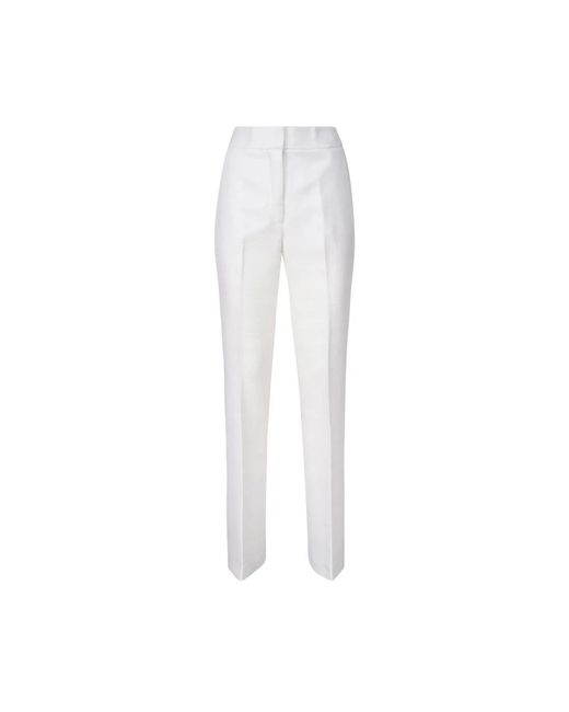 Slim-fit trousers Genny de color White