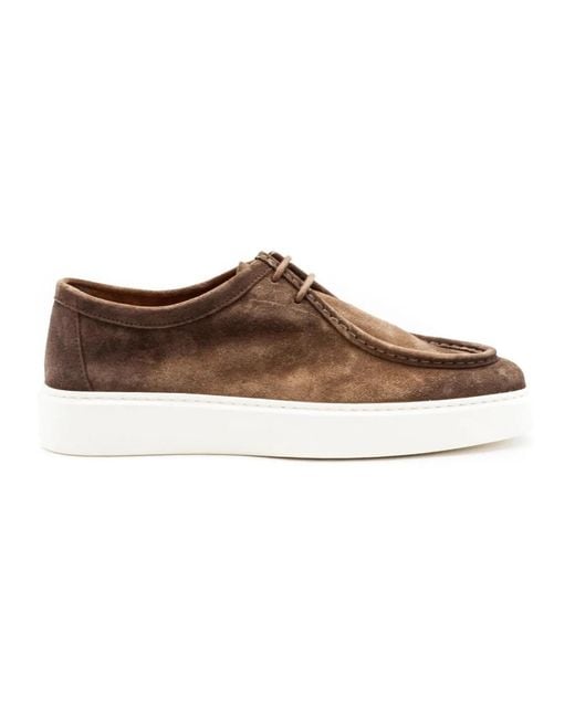 Doucal's Brown Laced Shoes for men