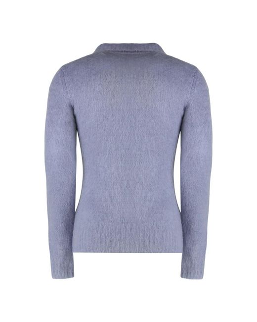 Gucci Truien & Vesten ,Paars ,Wol Brushed Wool Mohair Cardigan in het Blue voor heren