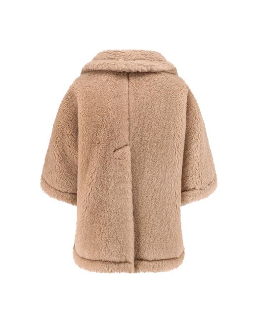 Max Mara Brown Faux Fur & Shearling Jackets