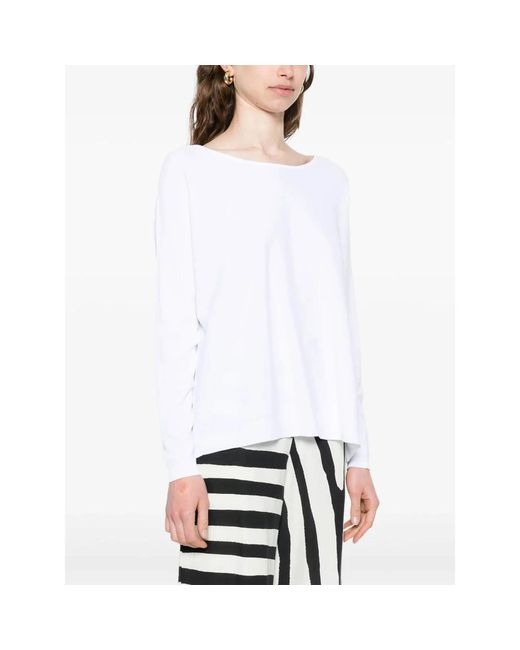 Round-Neck Knitwear Roberto Collina en coloris White