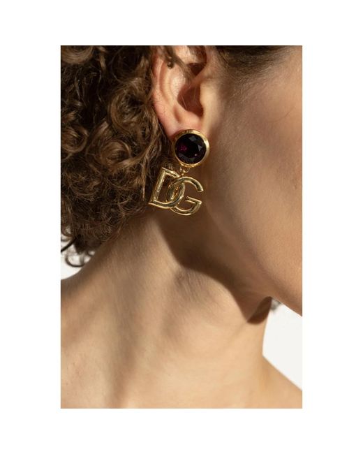 Earrings Dolce & Gabbana de color Metallic