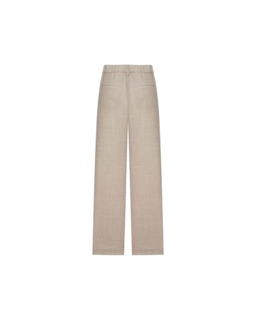 Brunello Cucinelli Natural Wide Trousers