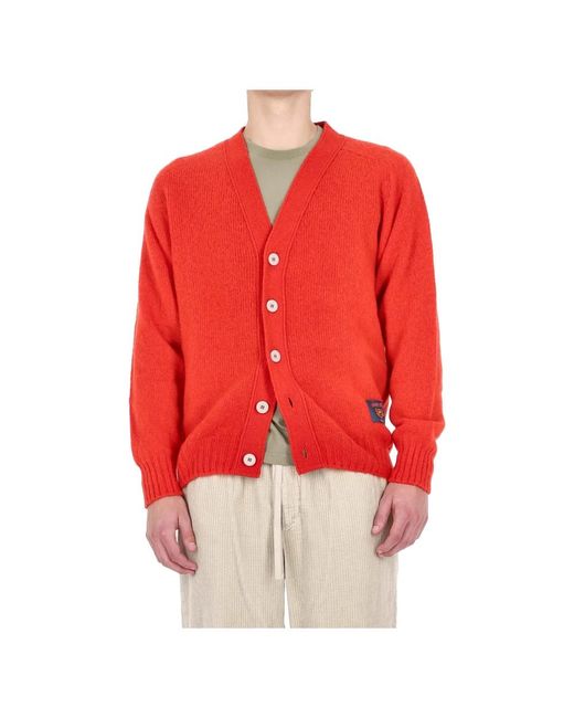 Howlin' By Morrison Truien & Vesten ,Rood ,Wol Shaggy Bear Cardigan in het Red voor heren