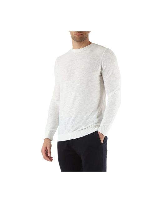 Antony Morato Regular fit linen viscose sweater in White für Herren