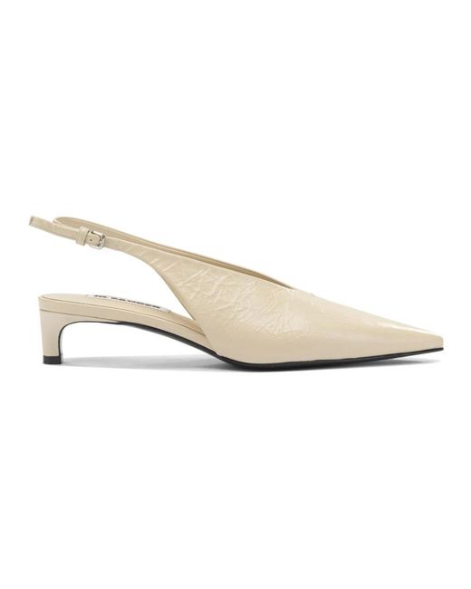 Jil Sander Schoenen ,Leer Slingback Pump in het White