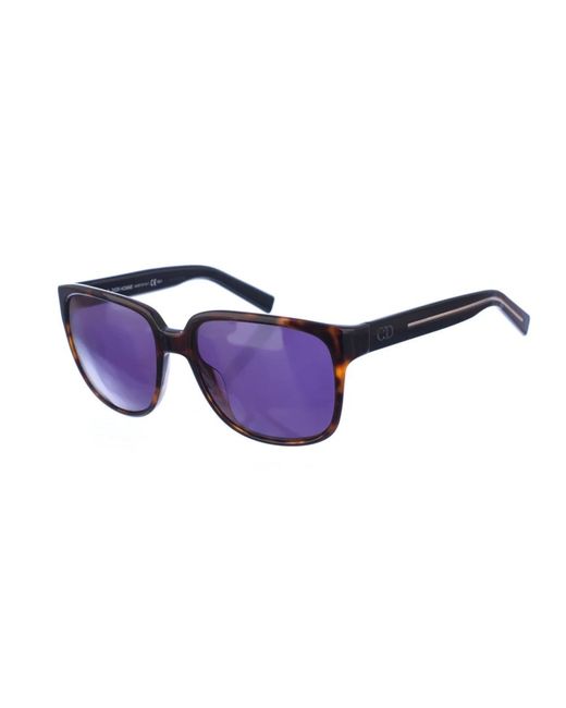 Dior Accessoires ,Bruin ,Ovale Acetaat Zonnebril in het Blue voor heren
