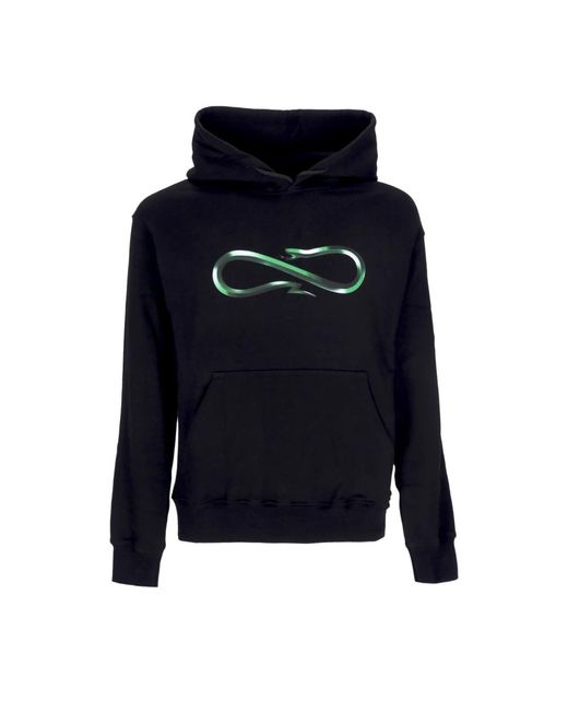 Propaganda Hoodies & Sweatvesten ,Zwart ,Katoen Zwart Logo Steel Hoodie Lange Mouw in het Blue voor heren