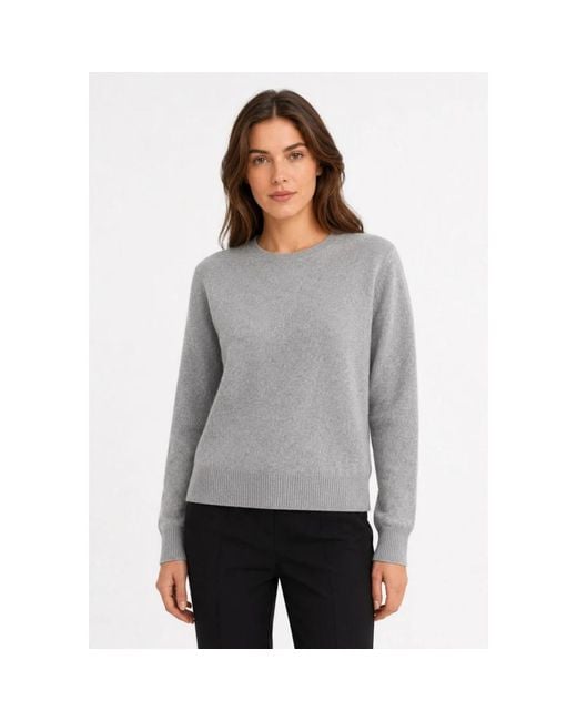 Kangra Gray Round-Neck Knitwear