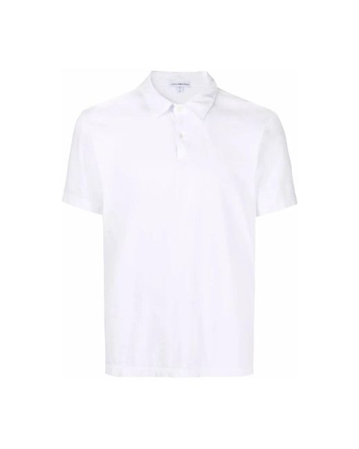 James Perse Tops ,Wit ,Katoen Klassieke Polo Shirt in het White voor heren