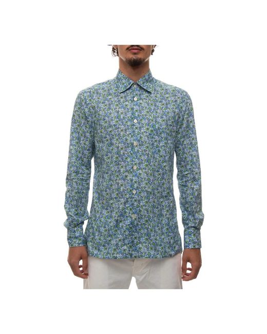 Kiton Blue Casual Shirts for men