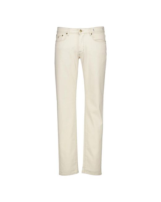 Atelier Noterman Jeans ,Wit ,Straight Jeans in het Natural voor heren