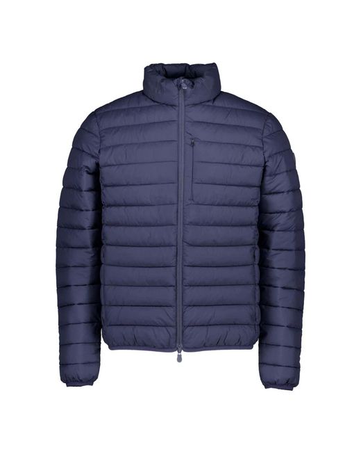 Save The Duck Jassen ,Blauw ,Polyester Gewatteerde Blauwe Jas in het Blue voor heren