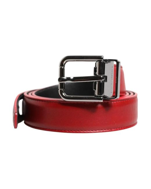 Dolce & Gabbana Red Belts for men