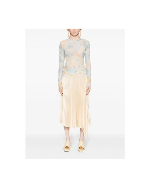 Erika Cavallini Semi Couture Blue Long Sleeve Tops