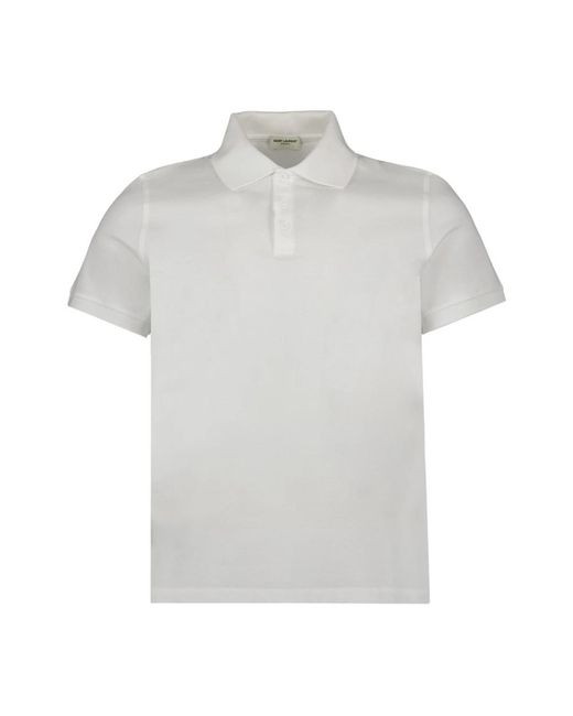 Saint Laurent White Polo Shirts for men