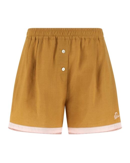 Marni Yellow Short Shorts