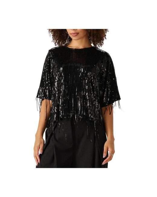Moves Overhemden ,Zwart ,Wol Elegante Zwarte Blouse Voor Vrouwen in het Black