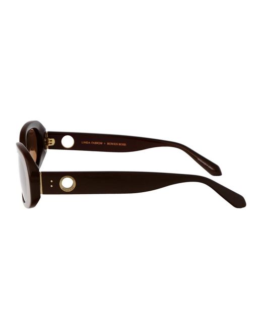 Linda Farrow Brown Stylische sonnenbrille für cara