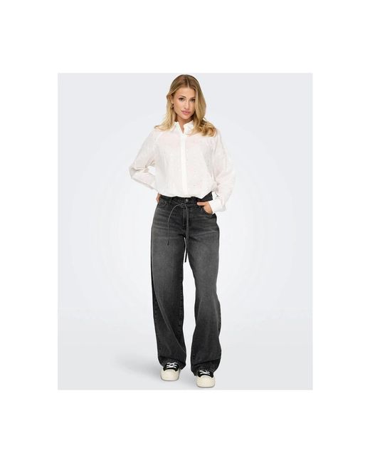 ONLY Gray Wide Jeans