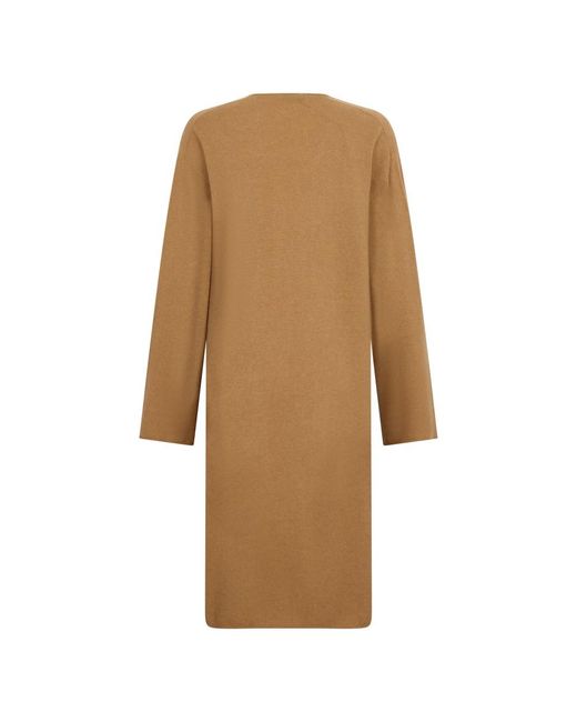 Malo Truien & Vesten ,Bruin ,Leer Lange Cardigan in het Natural