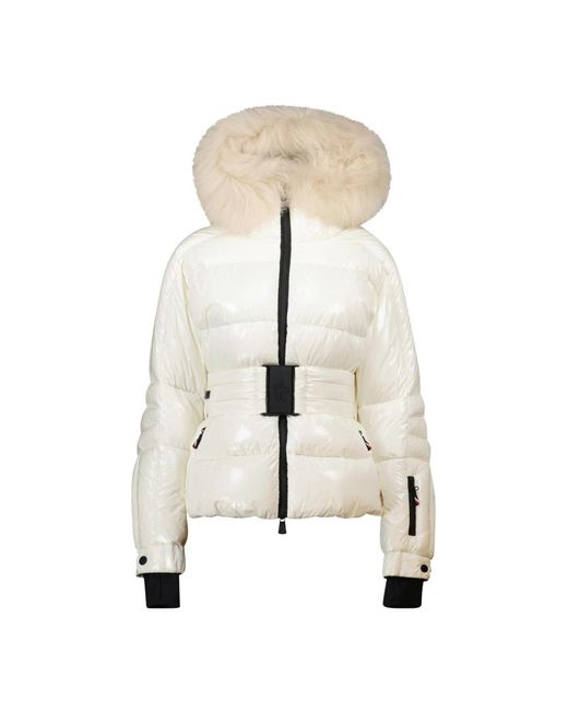 Moncler Jassen ,Wit ,Leer Valdivia Puffer Jacket in het Natural