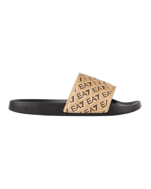 EA7 Schwarze Flip-Flops & Slider in Brown für Herren