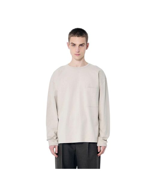 Lemaire Long Sleeve Tops in het White voor heren