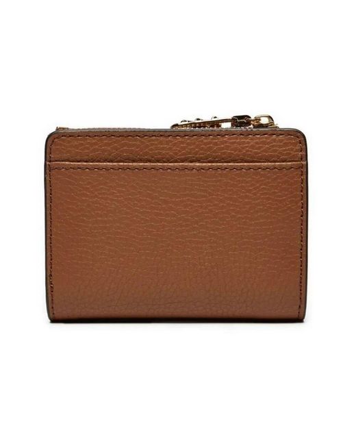 Portafoglio da donna in pelle marrone con logo di Michael Kors in Brown