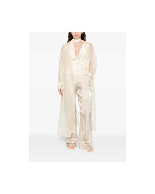 Herno Belted Coat in het White