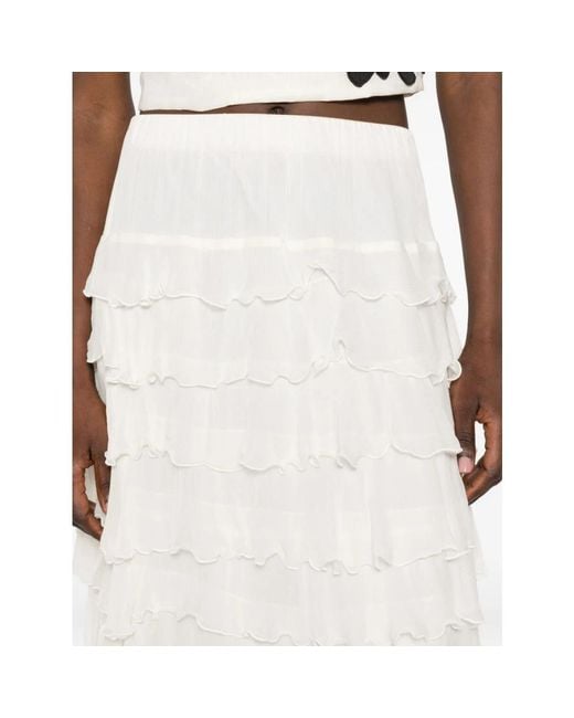 Marella White Midi Skirts