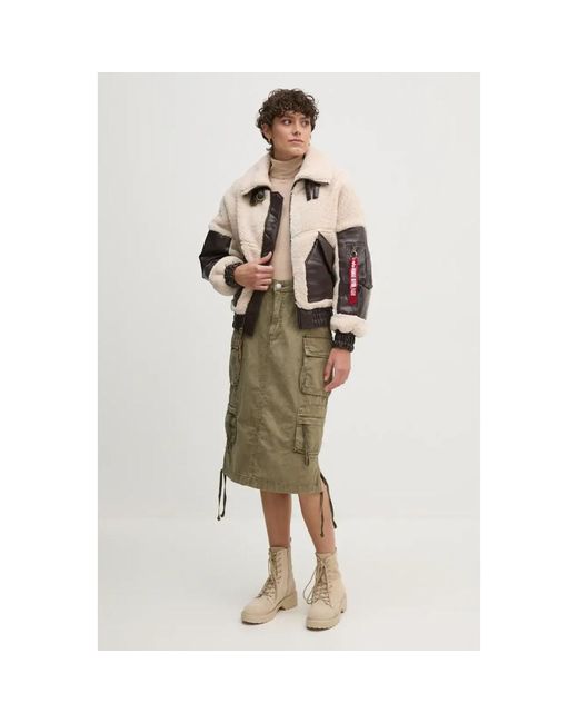 Alpha Industries Midi Skirts in het Green