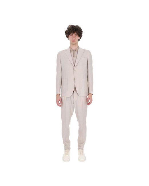 Eleventy Pink Single Breasted Suits for men