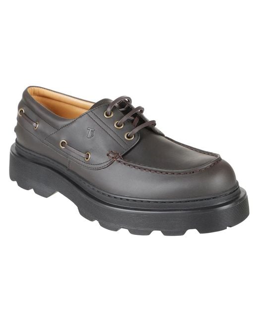 Tod's Gray Boat Shoes for men