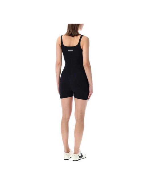 MARINE SERRE Black Playsuits