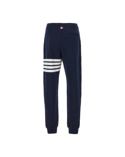 Thom Browne Broeken ,Blauw ,Katoen Klassieke Loopback 4 Bar Joggingbroek in het Blue voor heren