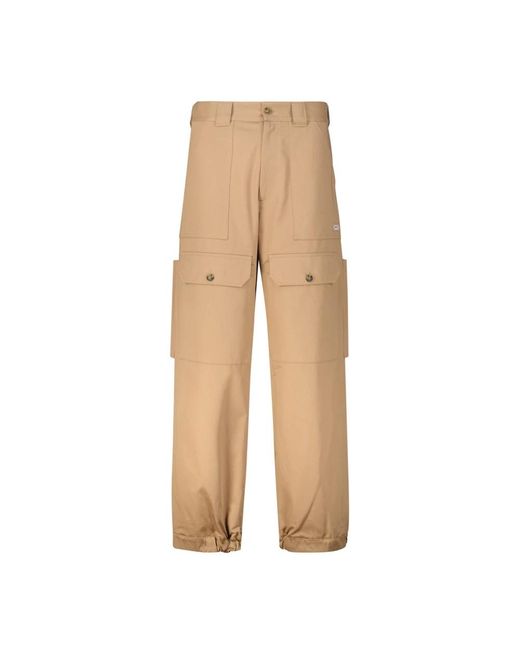 MSGM Stoffhose Aus Baumwolle in Natural für Herren