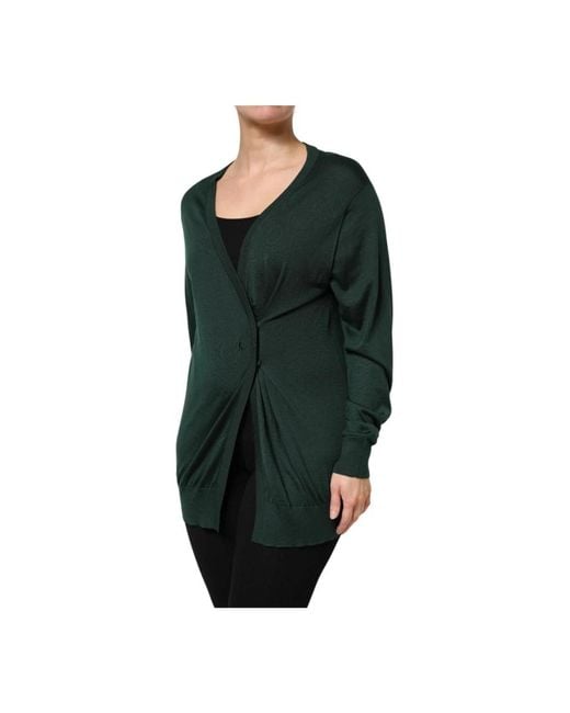 Dolce & Gabbana Green Cashmere Knitwear