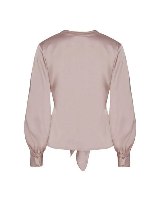 Karmamia Pink Rosa Bluse Mit Frontbindeband