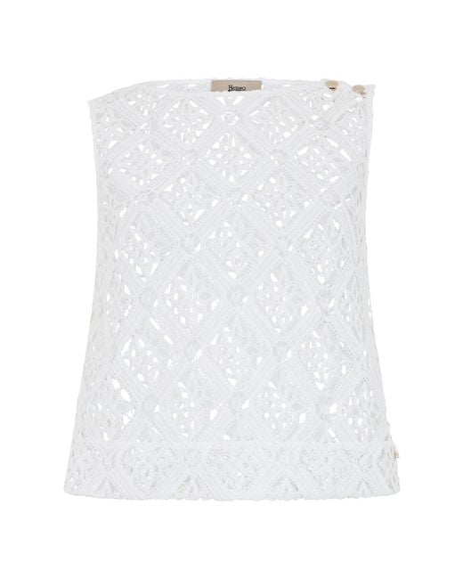 Herno White Blouses