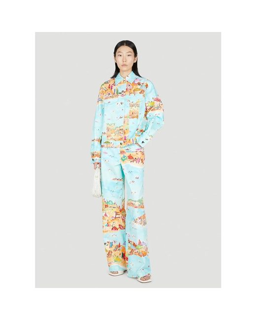 Marco Rambaldi Blue Wide Trousers
