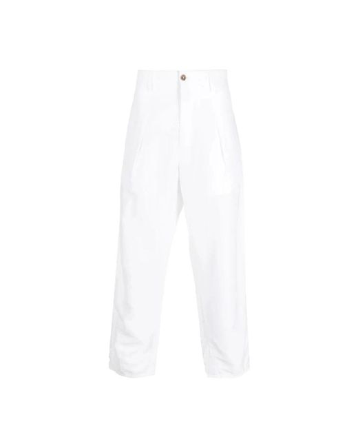 Giorgio Armani White Wide Trousers for men
