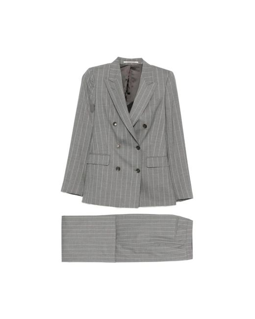 Tagliatore Gray Double Breasted Suits