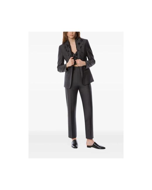 Alberta Ferretti Gray Trousers