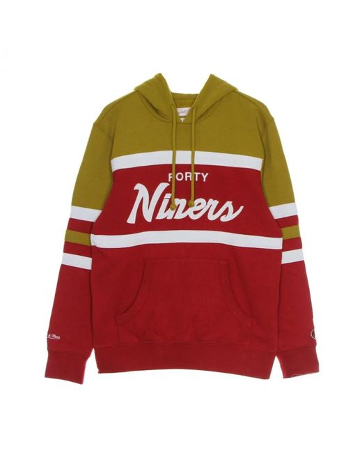 Hoodies Mitchell & Ness de hombre de color Red