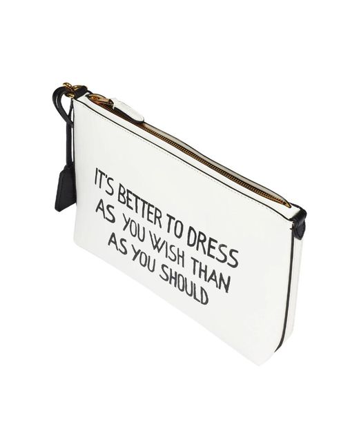 Moschino White Clutches