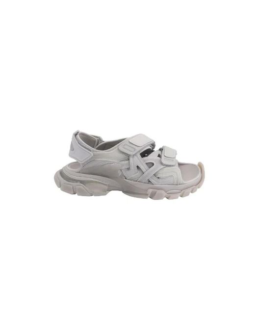 Balenciaga Gray Flat Sandals