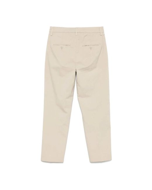 Straight Trousers Dondup de color Natural