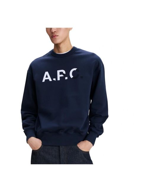 A.P.C. Blue Sweatshirts for men